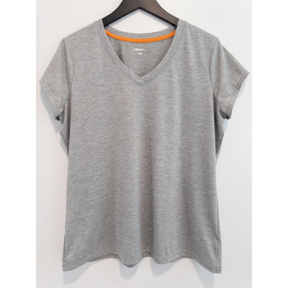 Xersion Performance Tee Women XL Sporty Athleisure Gorpcore Activewear Gray
